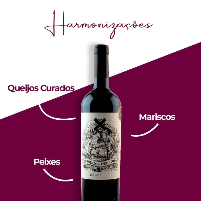 Kit 2 Cordero con piel de Lobo Malbec